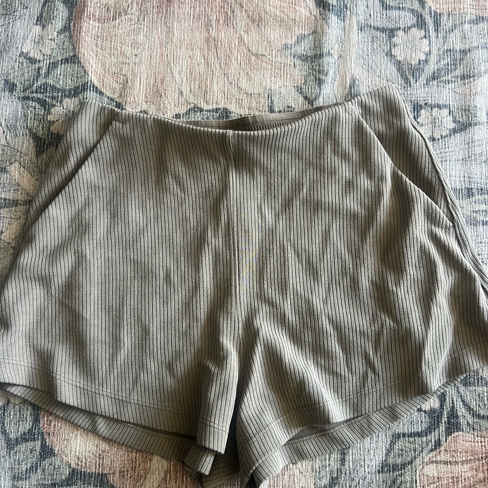 lululemon athletica Ribbed Olive Shorts